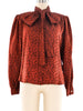 Loewe Paisley Silk Jacquard Blouse Top arcadeshops.com
