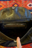 1960/1970's European Black Leather Clutch - SOLD