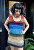 1970's Rainbow Ombre Striped Suede Tunic - SOLD