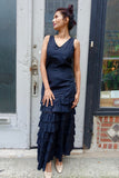 1930's Black Ruffle Gown - SOLD