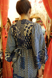 1970's Blue Batik Belted Gown - SOLD