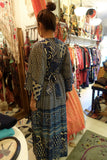 1970's Blue Batik Belted Gown - SOLD