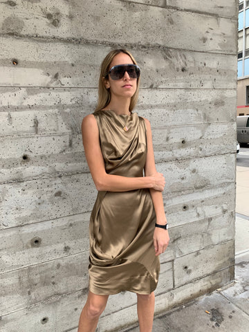 1990/ 2000's Gold Vivienne Westwood Anglomania Dress – Nomad Vintage
