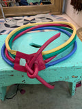 1980s Rainbow Color Leather Cord Belt - SOLD