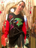 1980’s Kansai Embroidered and Appliqué Oversized Sweater