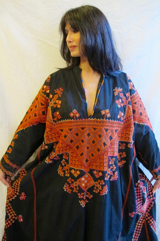 centralasian, asian, turkoman, embroidery, indigo, cotton, vintage, afghani