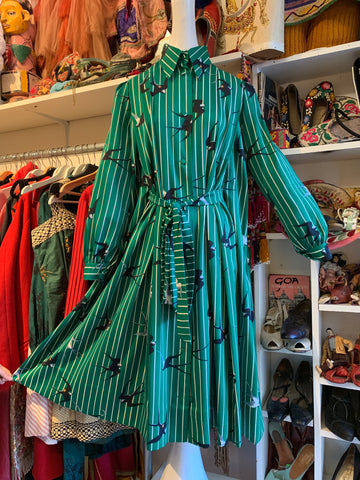 1970's Paisley Shirred Waist Dress - SOLD