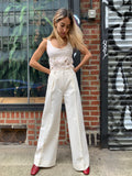 1970’s Vintage Wool White Pants by Creation/ Trivera