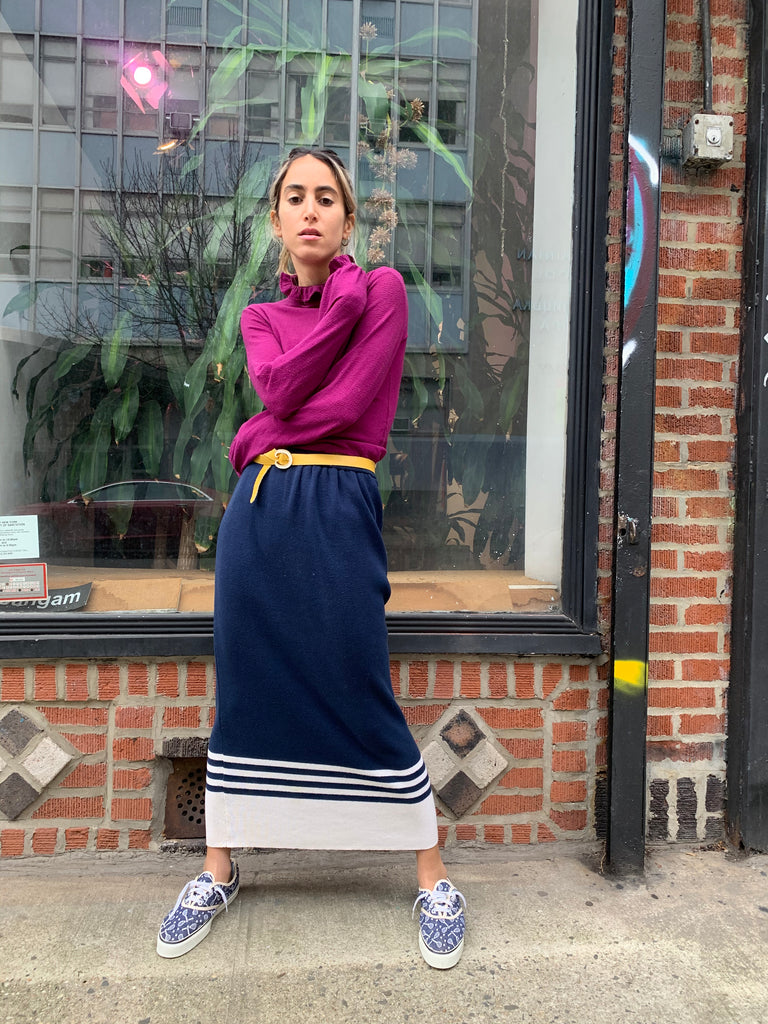 1980s Kansai Knit Nautical Skirt