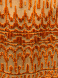 1920’s Burnt Orange Velvet Silk Dress with Tassels