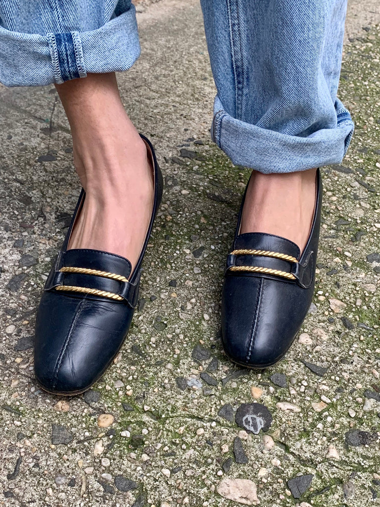 1970s Gucci Navy Loafers - SOLD