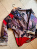 1990s Issey Miyake Japanese Designer Printed Painterly Patchwork Tie Dye Blazer Jacket