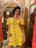 1960s Yellow Trompe-l’oeil Shirt/Dress