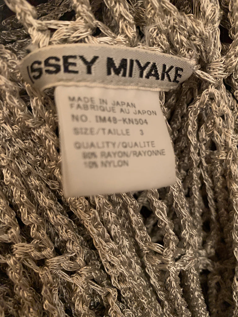 1990s-2000s Issey Miyake Silver Net Dress - SOLD